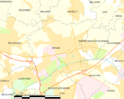 Map commune FR insee code 59172